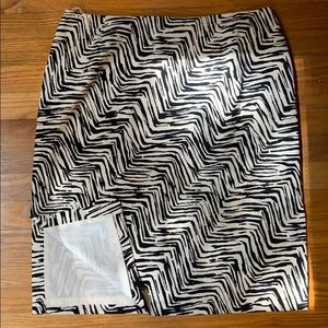 Anne Klein Zebra Plus Size print skirt